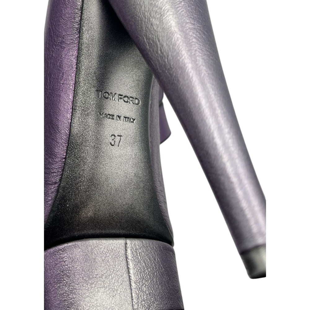 Tom Ford Ombré Metallic Leather Platform Pumps Purple Silver EU 37 US 7 - Picture 12 of 12